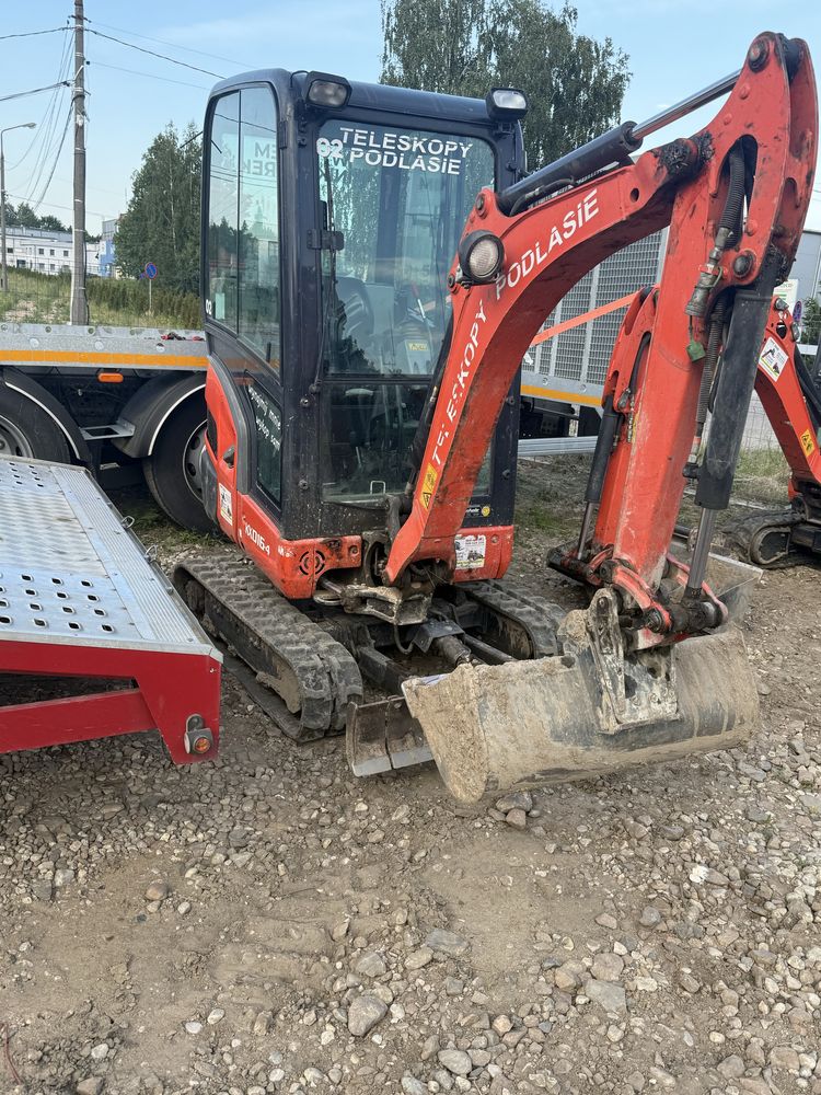 Wynajme minikoparka Kubota KX016-04 l, 1,5t, 3 łyżki,zamykanie hydraul