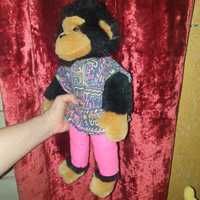 Мягкая игрушка обезьяна,мавпа в одежде ,винтажная
