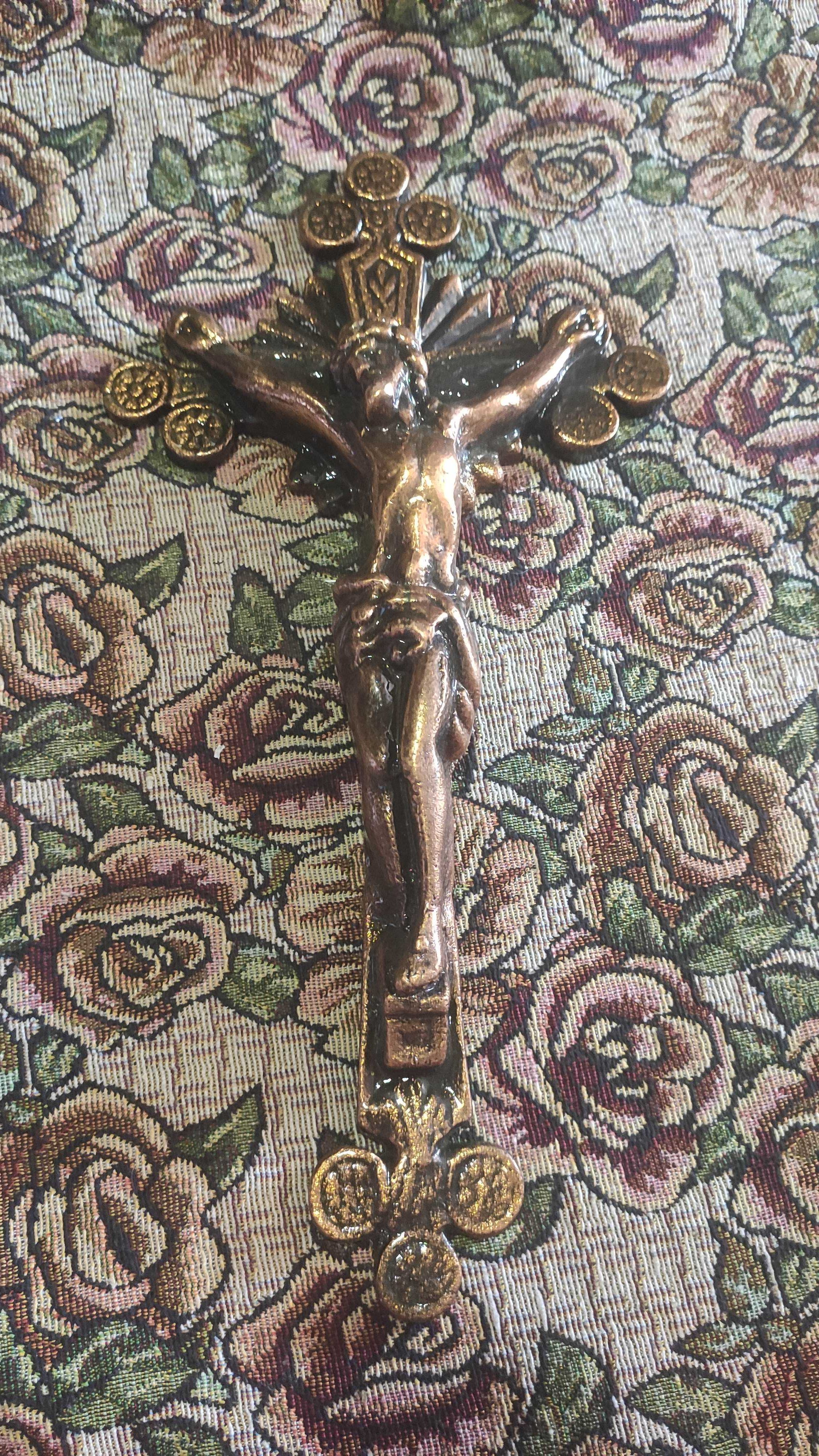 Крест распятие алюминий, литье под бронзу