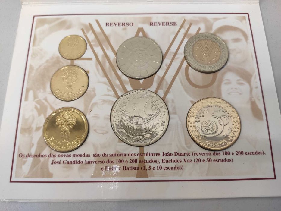 Moedas Escudos em carteira BNC 1995
