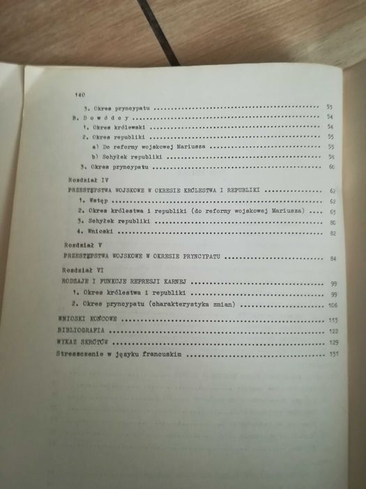 Studia nad rzymskim wojskowym prawem karnym. 	
Gerard Kuleczka