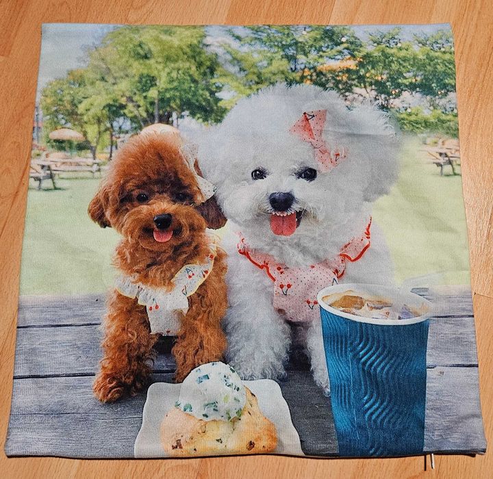 Poszewka 40x40 jasiek psy yorki