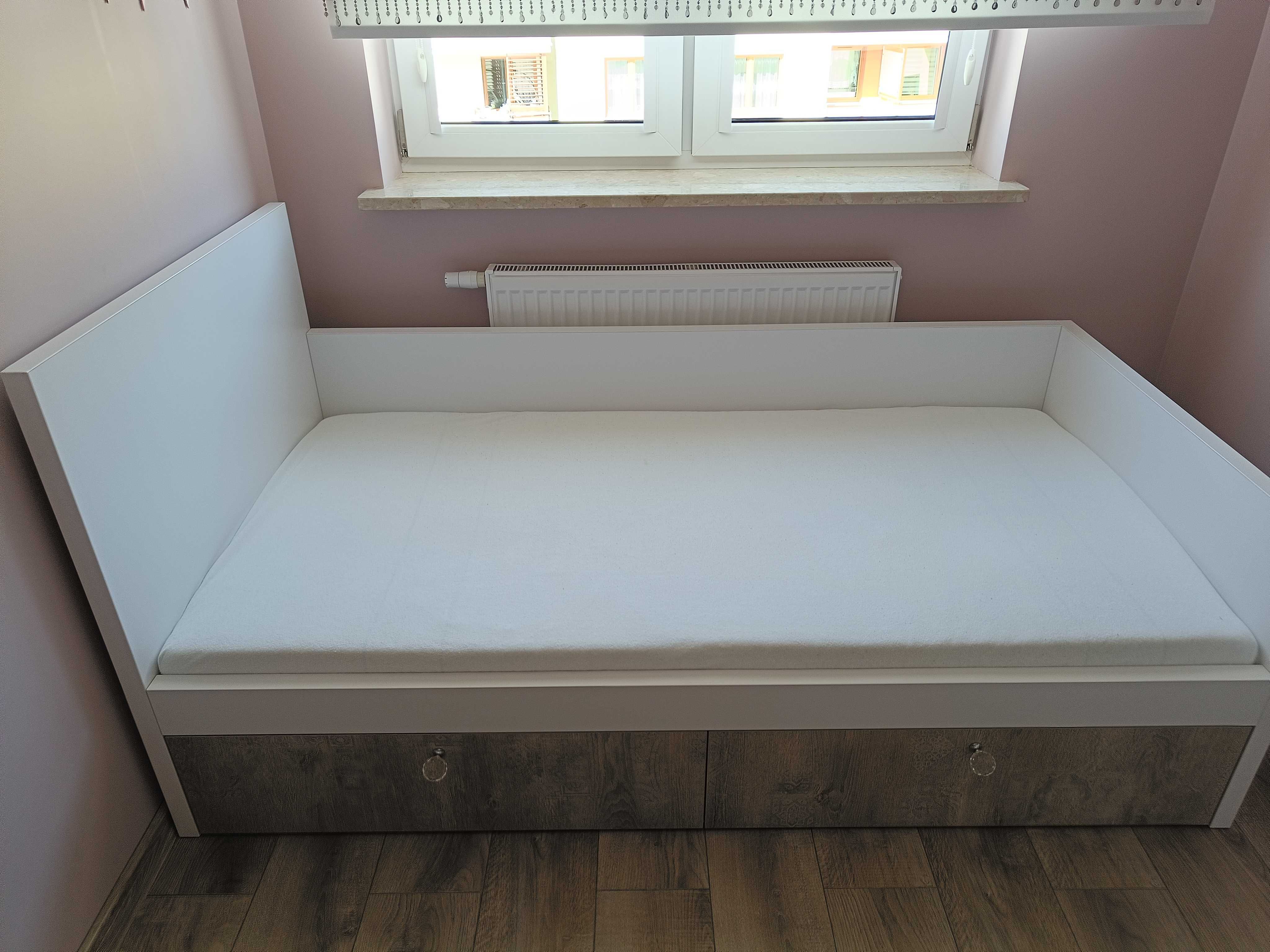 Łóżko z szufladami 90x180 + materac Hevea SnuDo