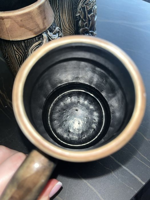 Kufel ceramiczny “ ŁAZY ” - unikalny, ręcznie zdobiony
