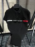 ПОЛО TOMMY HILFIGER 2025 Мужское поло Футболка черная на весну-лето
