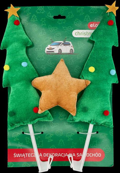 Dekoracja na auto świąteczne, choinki, dekoracja do auta