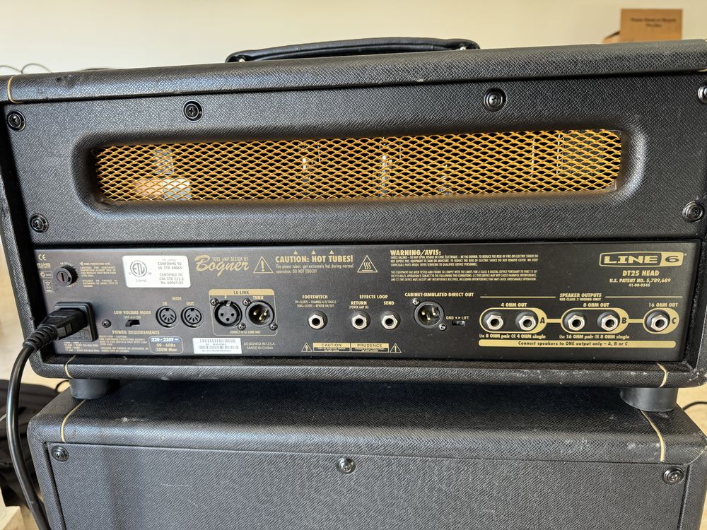 Amplificador line 6 dt 25 head + cab line 6 dt 112