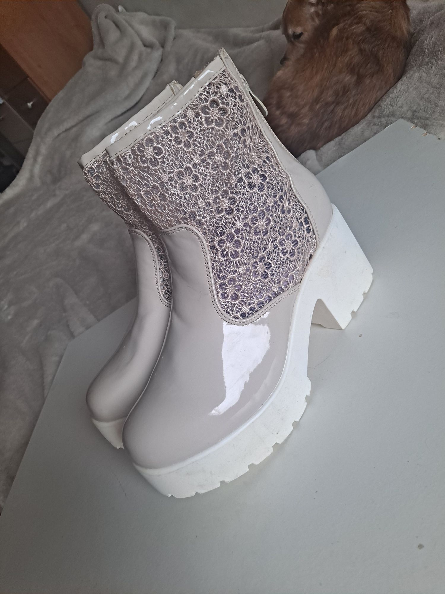 Buty siateczka traperki eleganckie rozmiar 38