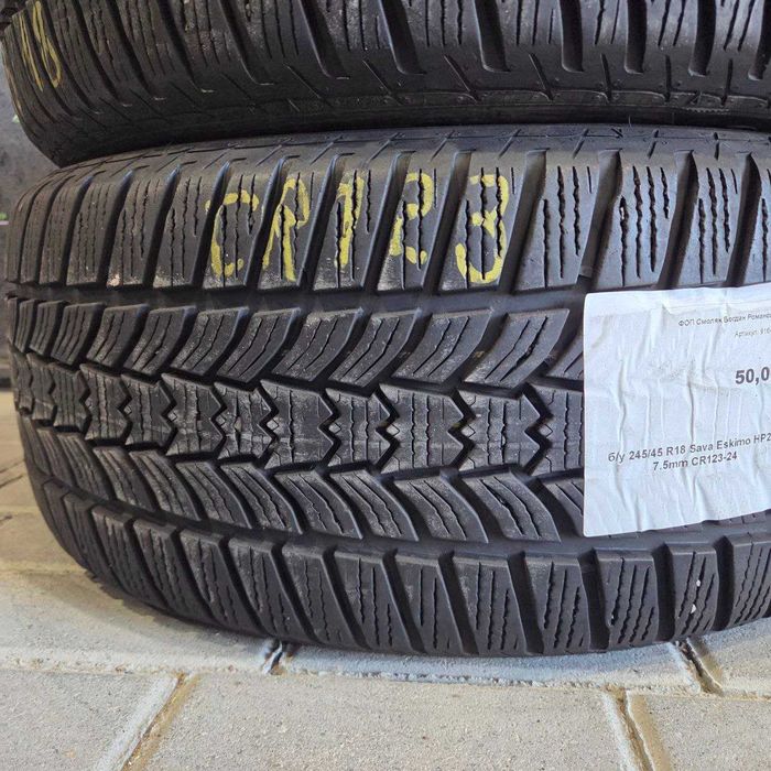 б/у 245/45 R18 Sava Eskimo HP2 7.5mm CR123-24