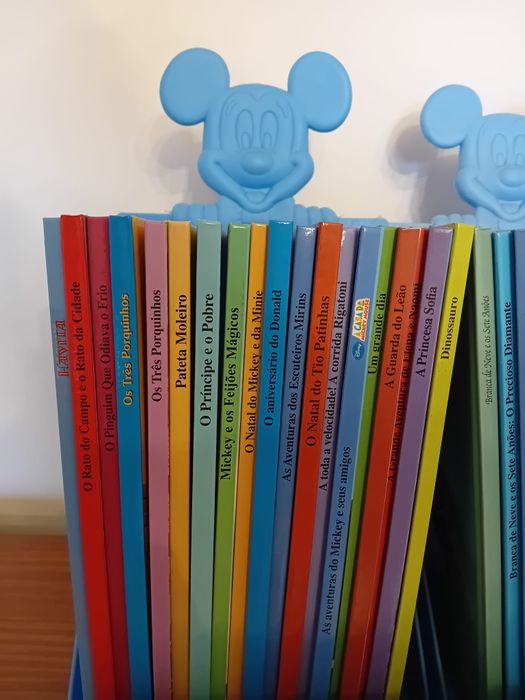 Coleção de livros + estantes contos disney