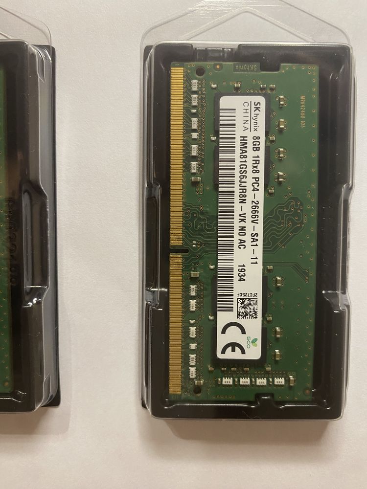 Оперативная память 8GB DDR4 SODIMM 2666Hz для ноутбуков 2 шт