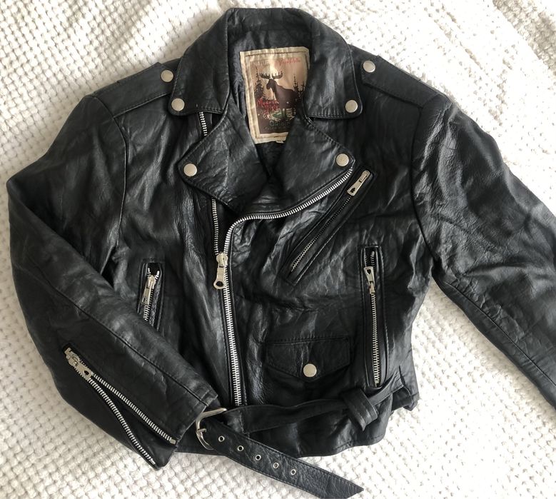 Casaco motard pele