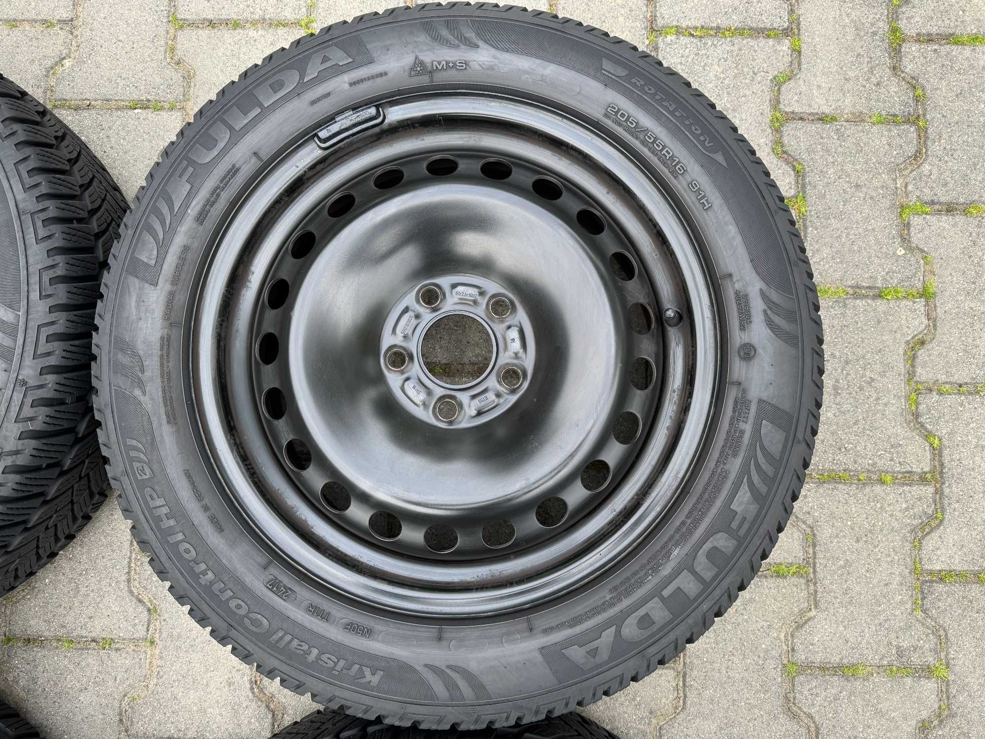 Koła Zimowe 16cali FORD 5x108 ET50 (205/55r16 7mm)+czujniki cisnienia