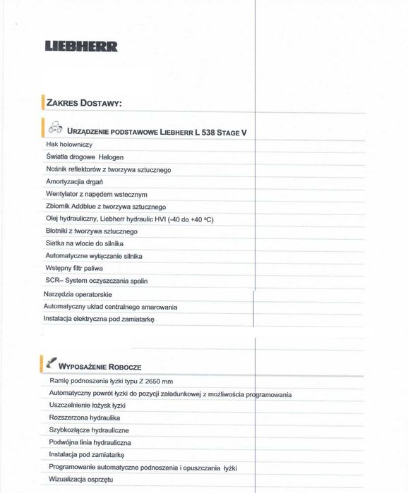 Liebherr L538 ładowarka kołowa JAK NOWA