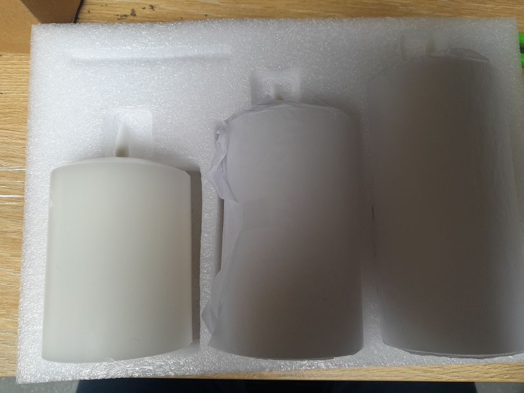 Świece led 3 sztuki truglow kość słoniowa timer wysokiej jakości wosk