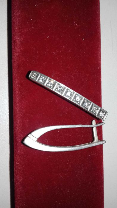 Серьги бирюза натуральная серебро 925 проба с бирюзой и фианитами 925