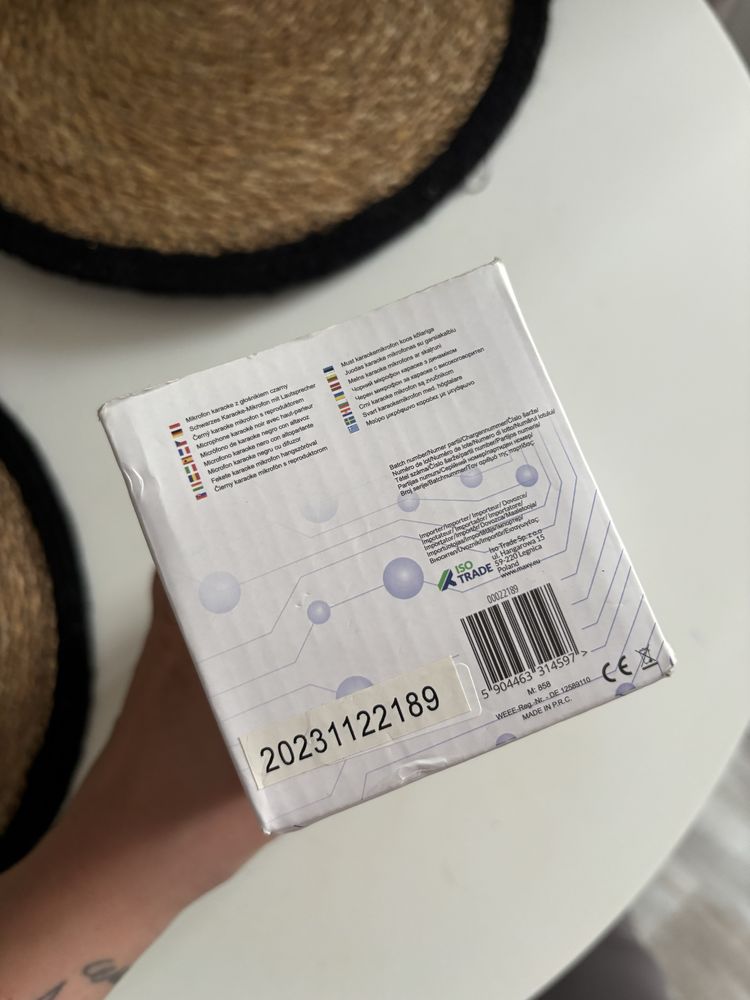 Mikrofon karaoke Izoxis Czarny Bluetooth, Głośnik