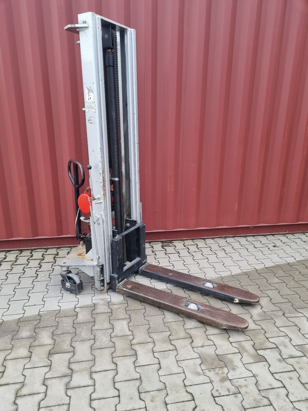 Widlak podnośnik do palet masztowy półelektryczny 1000kg 3,3 m