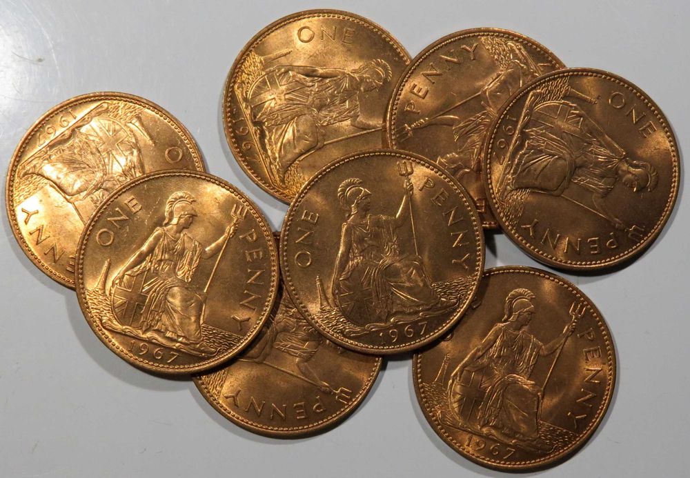 UK 1 Penny 1967 - Soberbas de rolo - 1,5€ cada
