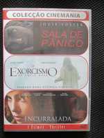 3 DVD - Exorcismo, Sala de Pânico, Encurralada, novos