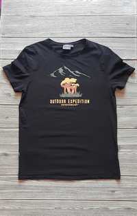Koszulka męska outdoorowa t shirt z nadrukiem trekkingowy sportowy M