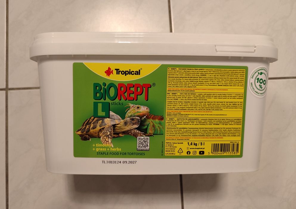 Tropical Biorept L. pokarm dla żółwia lądowego 5L/1,4kg
