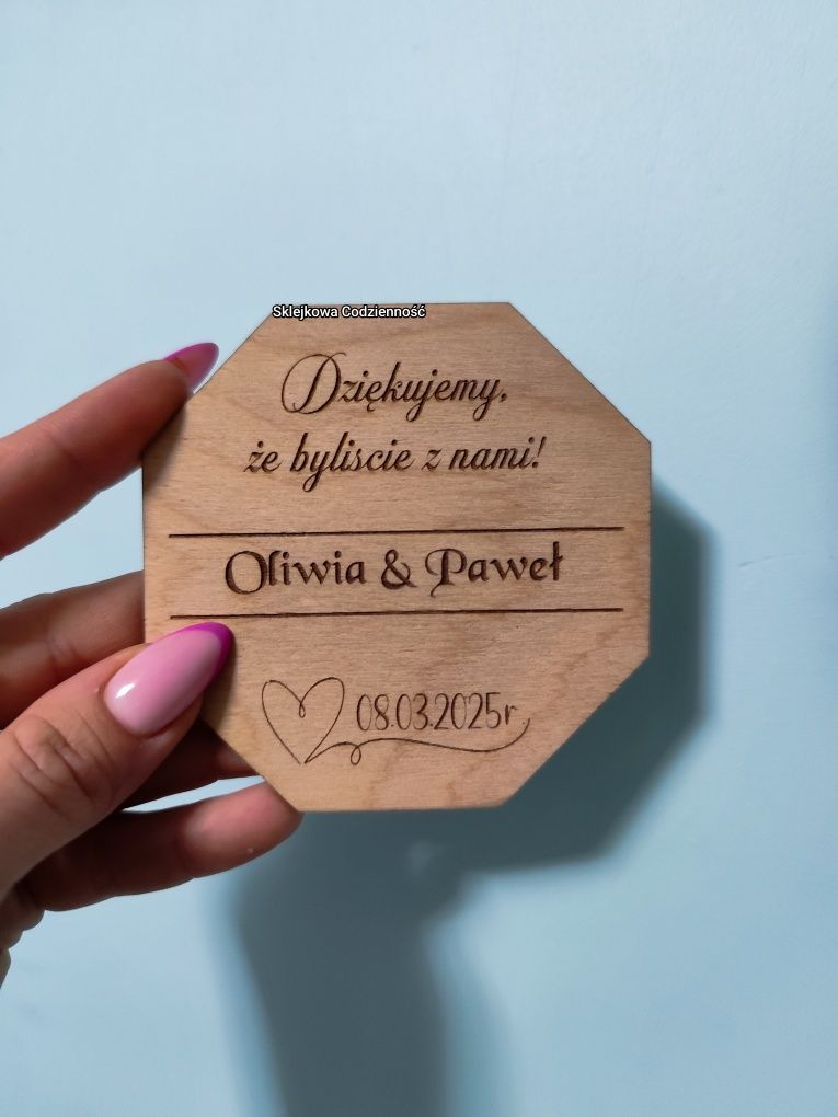 Podziękowanie na ślub wesele dla gości