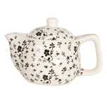 Dzbanek na herbatę porcelanowy biały w kwiaty 400ml. 6CETE0081S