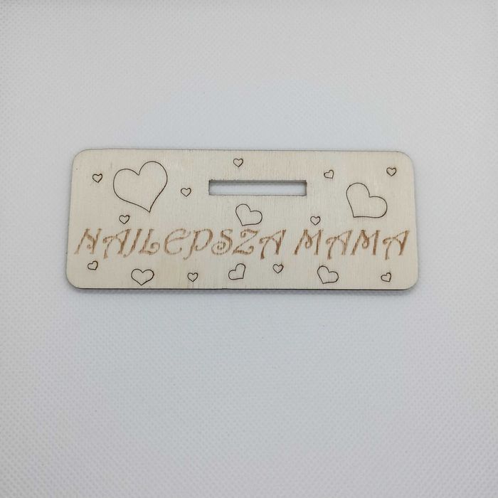 PREZENT NA DZIEŃ MATKI - Drewniana Róża na podstawce