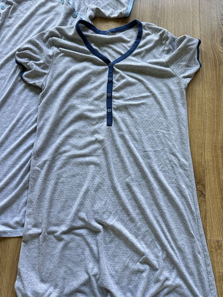 Zestaw dwóch koszul ciążowych do karmienia L/XL