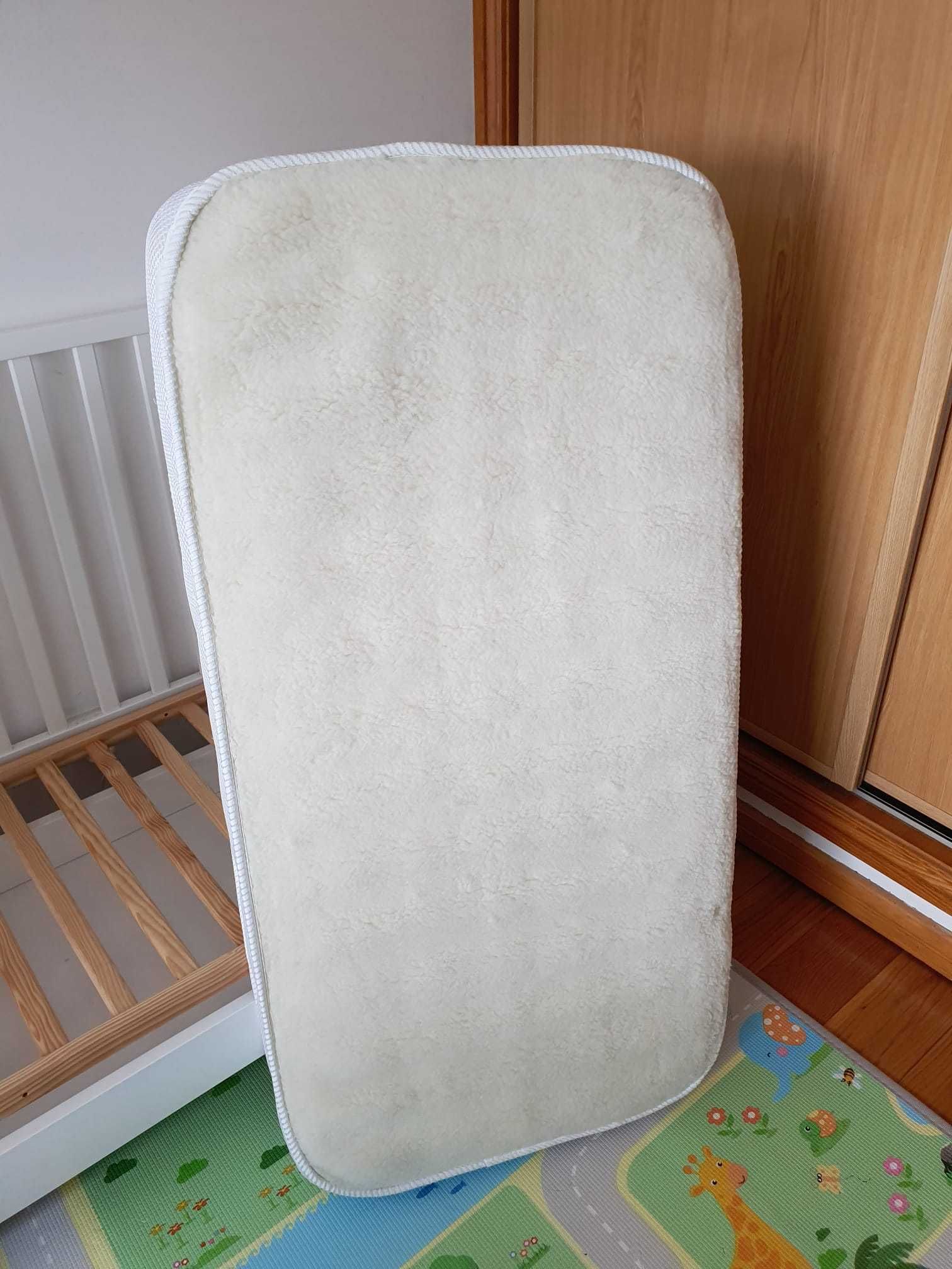 Berço Cama da Marca Trama Branco + Colchão Molas – Como Novo (170€)