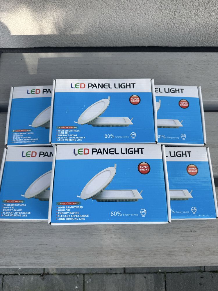 Panel LED Kwadrat 6W bialy zimny