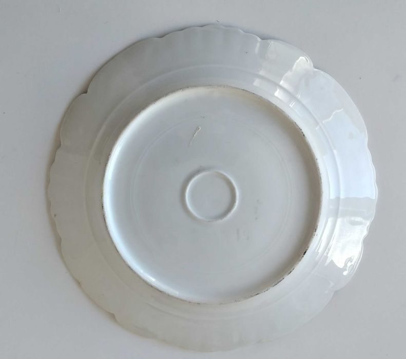 Prato Vista Alegre antigo 1881 a 1921 Séc XIX/XX Bordo recortado