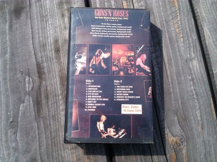 Guns n' Roses- starocie vhs, kasety video