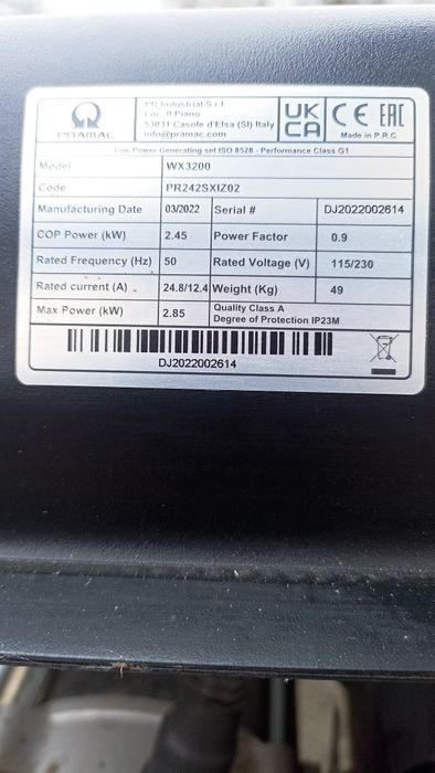 Продаю Бензиновий генератор Pramac WX 3200, 2,9кВт  стан - новий.
