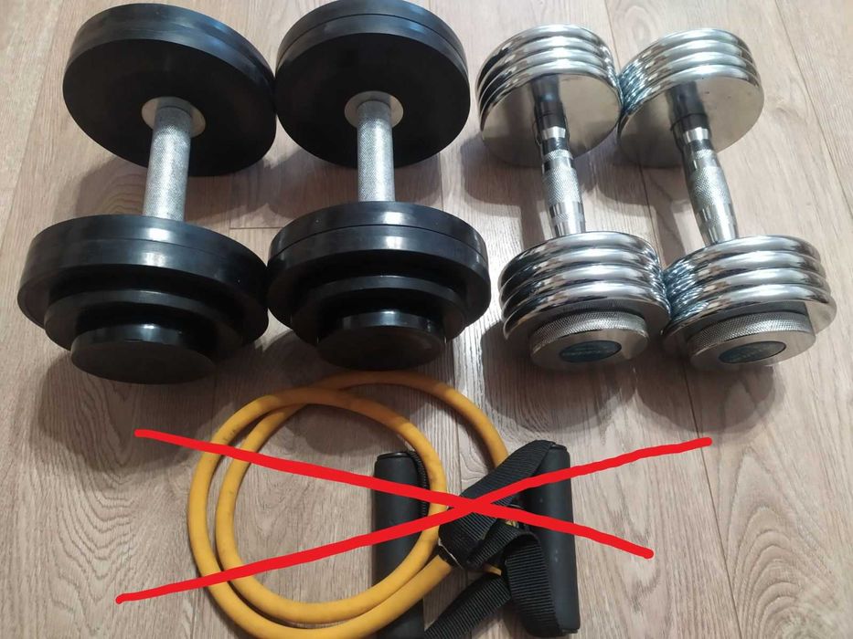Продам гантелі 2*12 =24кг/ 2*10=20кг Ціна 2750/2700грн
