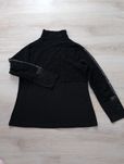 Elegancki golf koronkowy z cekinami czarny 40 r.