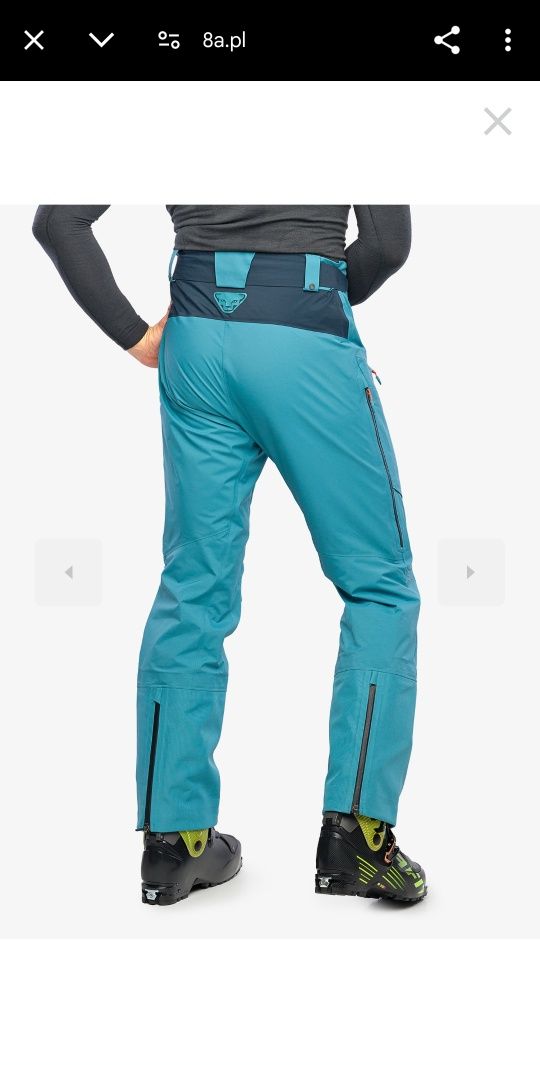 Spodnie Męskie Skiturowe Dynafit GoreTex "Radical 2 GTX" Niebieskie M