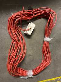 Przedłużacz listwowy 35m dł z uziemieniem 2 gniazda czerwony 9mm kabel