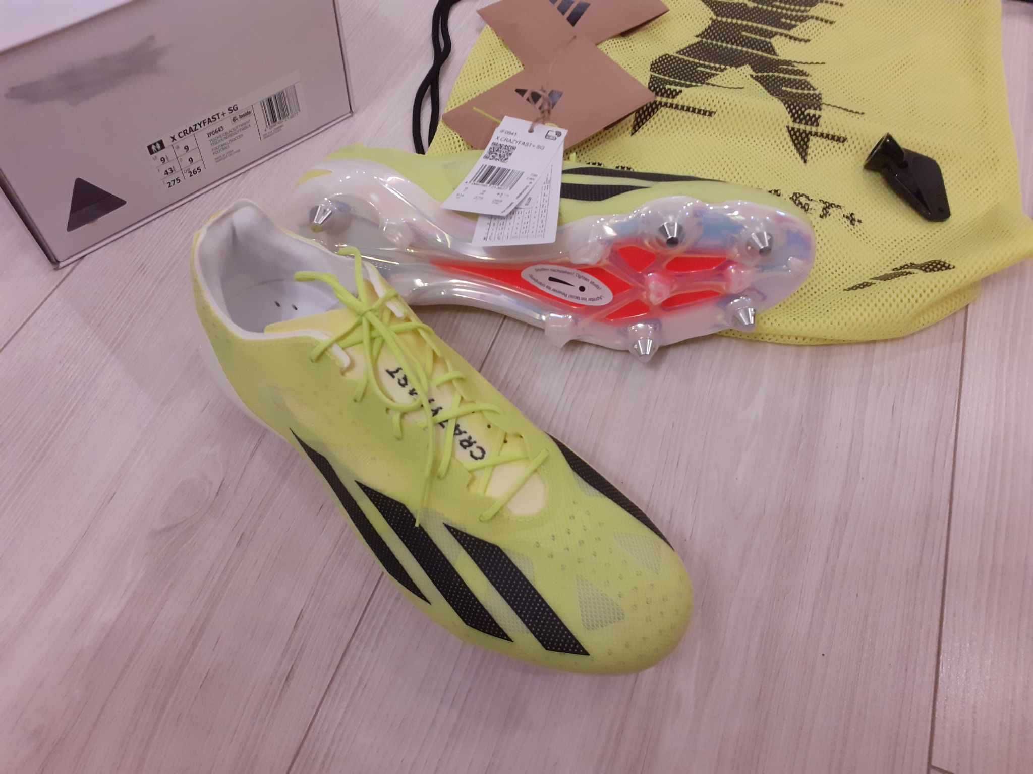 Profesjonalne buty piłkarskie korki adidas X Crazyfast+ SG r. 43 1/3