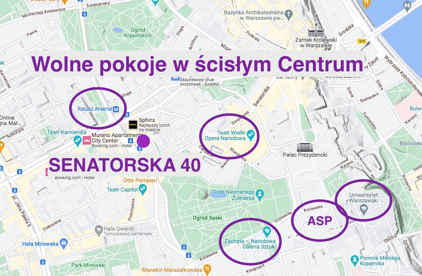 METRO Ratusz Arsenał / pokój wolny od zaraz / Bankowy / Solidarności