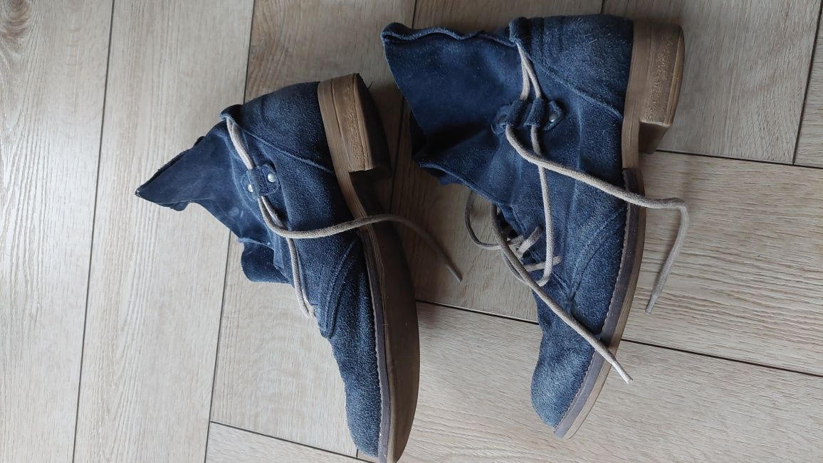 buty damskie za kostke, botki, sztyblety, skóra r.37