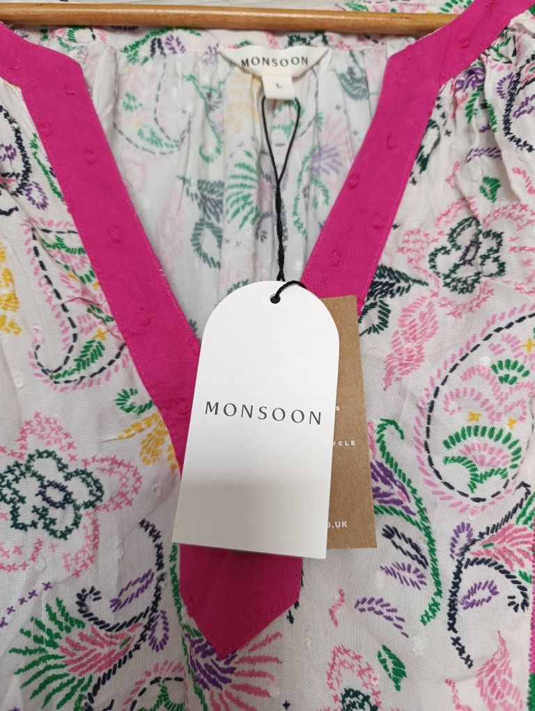 Bluzka Boho Monsoon rozmiar 40 L nowa z metką