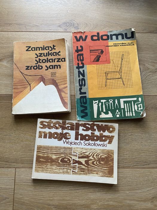 Zestaw książki warsztat w domu stolarstwo moje hobby zamiast szukać