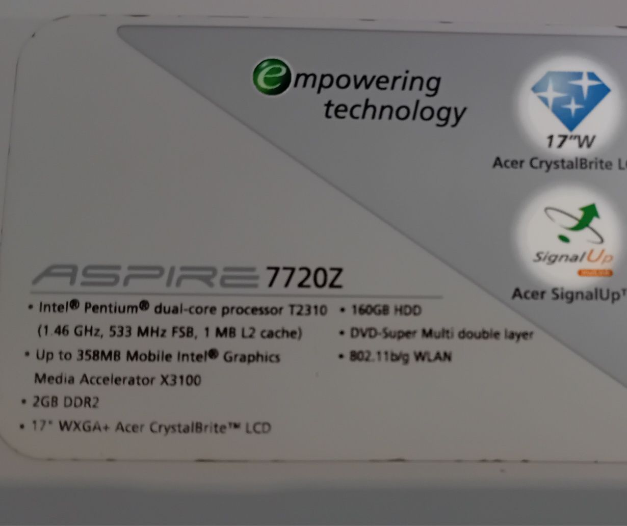 CPU Intel Pentium Dual-core T2310 socket 478