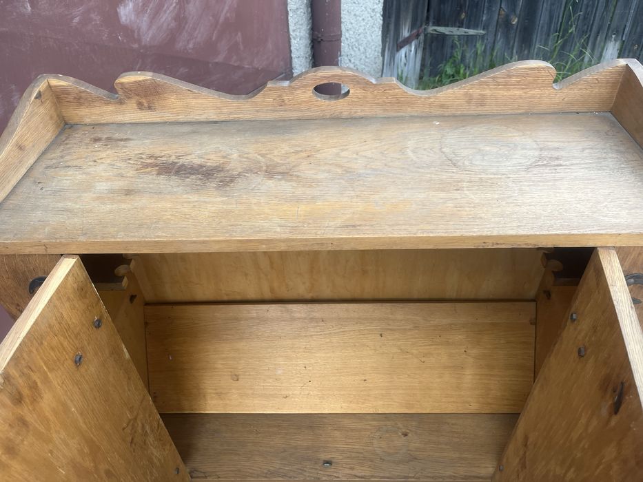 Zestaw mebli kuchennych Cepelia PRL - 2 komody, stolik, 4 krzesla