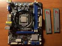Материнская плата ASRock H61M-SV+i5 2400+8gb озу