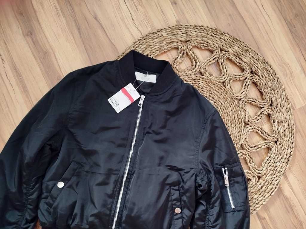 H&M nowa czarna kurtka bomberka chłopięca