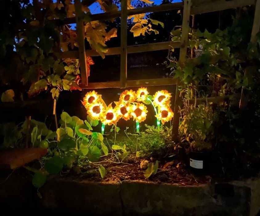 Декор соняшники на сонячній батареї.