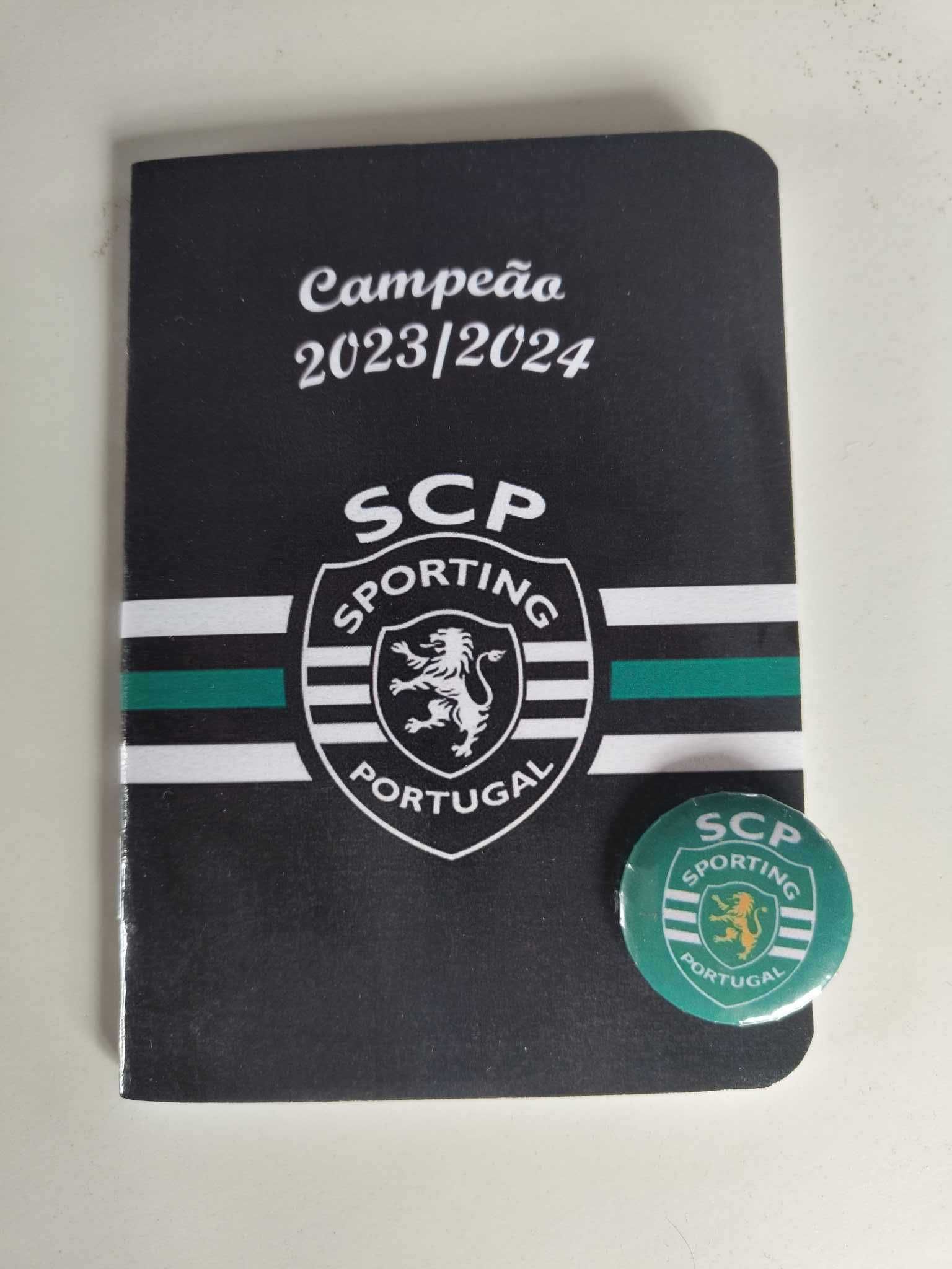 Sporting campeão Caderno A5 + crachá